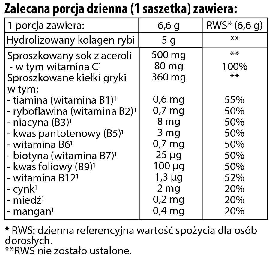 Kolagen Plent BEAUTY różowy grejpfrut w saszetkach