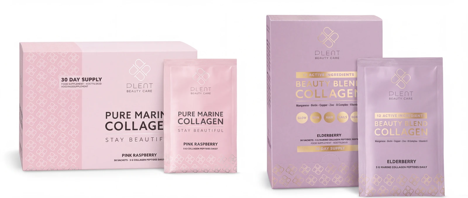PLENT PURE i PLENT BEAUTY, hydrolizowany kolagen rybi w saszetkach