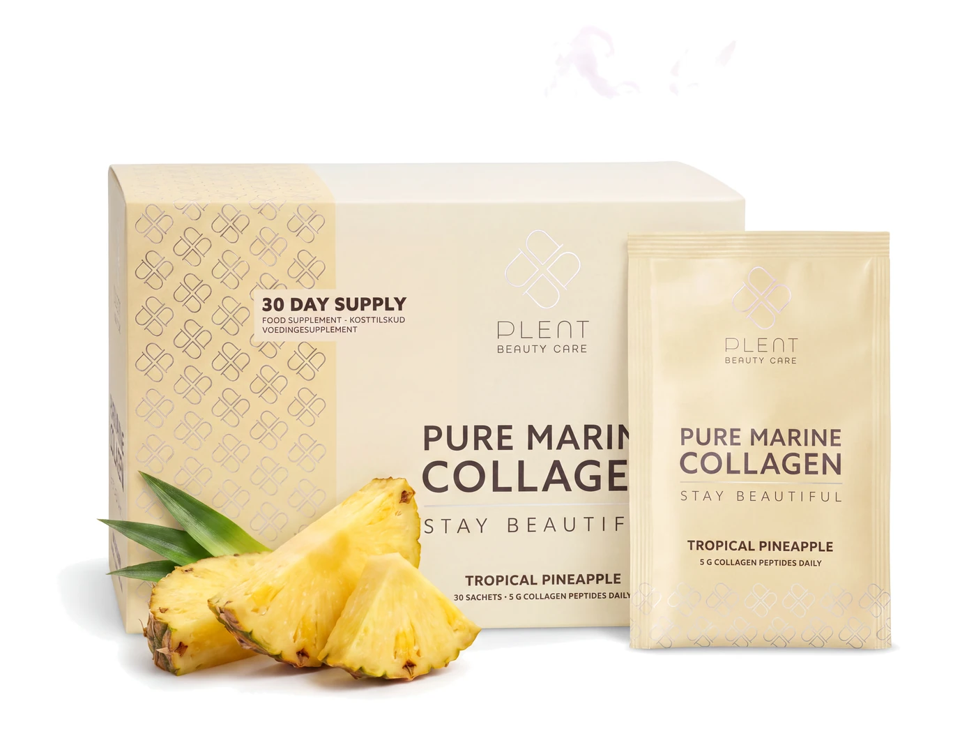PLENT PURE tropikalny ananas, kolagen rybi, 30 saszetek