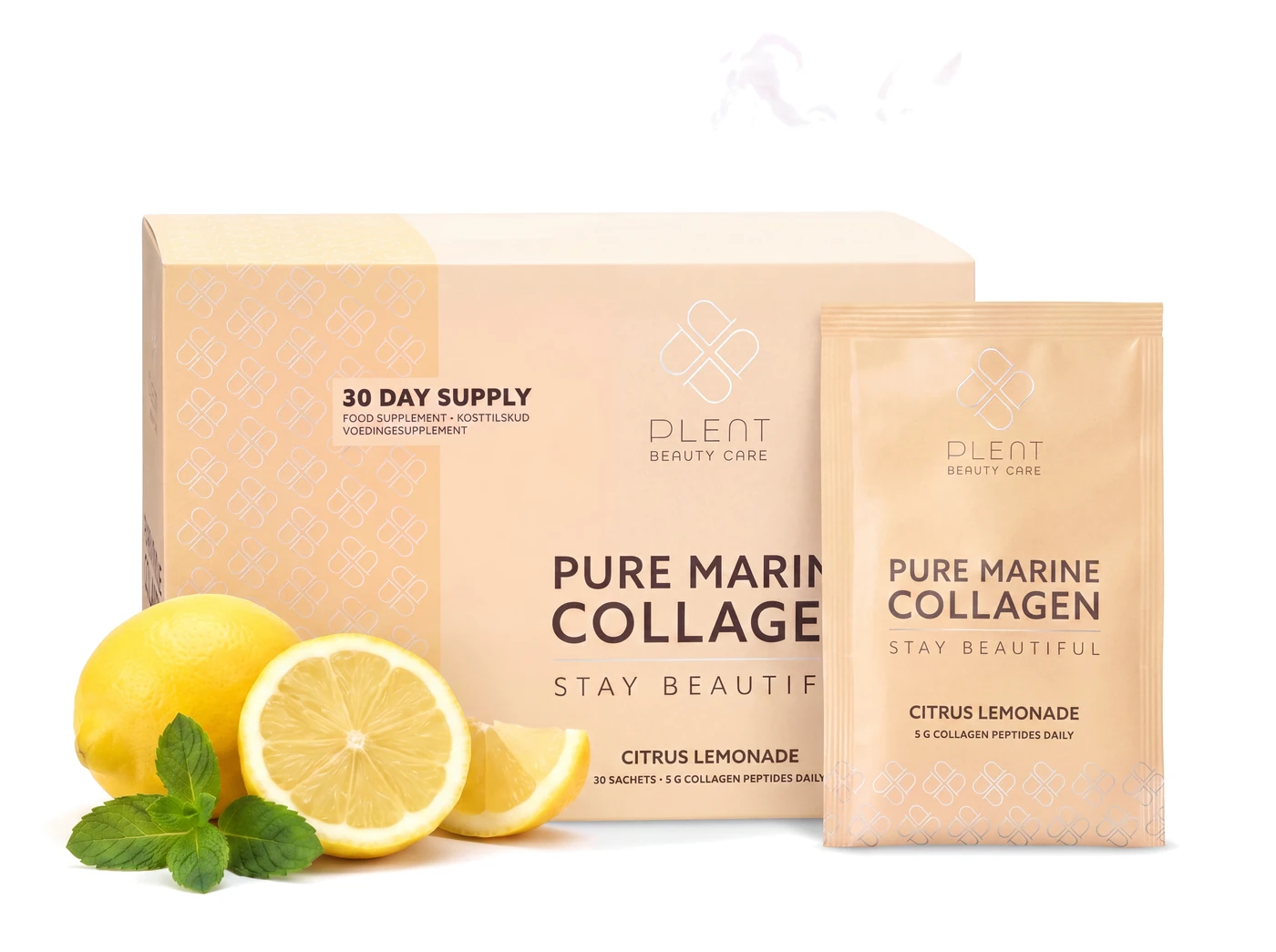 PLENT PURE cytrusowa lemoniada, kolagen rybi, 30 saszetek